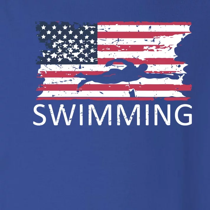 Usa Swimming Gift Distressed Us Flag Swimming Hoody Toddler Long Sleeve Shirt