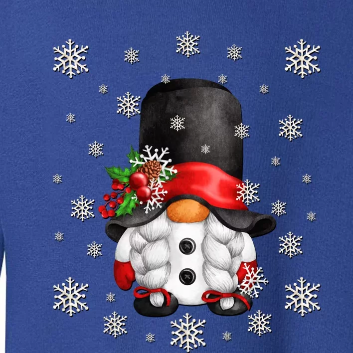 Unique Snow Gnome Aesthetic Snowflake For Winter Grandma Gift Toddler Sweatshirt