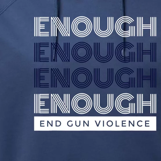 Uvalde Stop Gun Violence Enough End Gun Violence Performance Fleece Hoodie