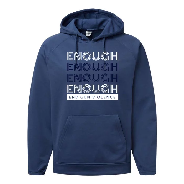 Uvalde Stop Gun Violence Enough End Gun Violence Performance Fleece Hoodie