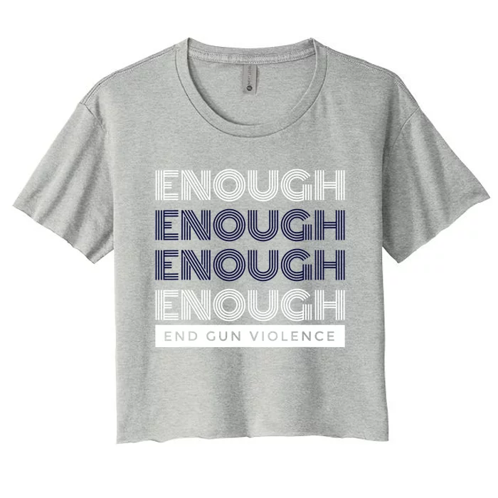 Uvalde Stop Gun Violence Enough End Gun Violence Women's Crop Top Tee