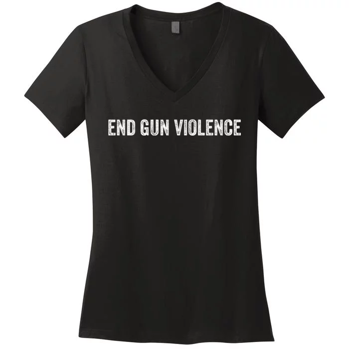 Uvalde Stop Gun Violence Women's V-Neck T-Shirt