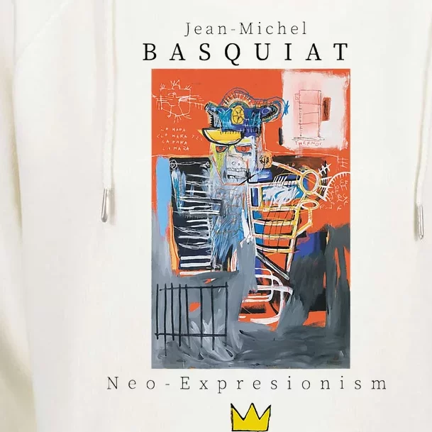 Urban Streetwear Graphics Basquiat Art Abstract Womens Funnel Neck Pullover Hood