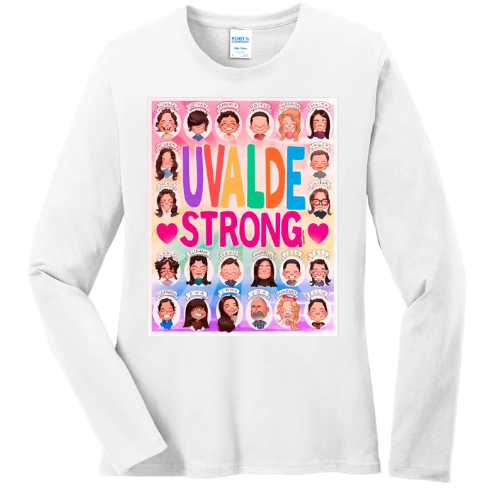 Uvalde Strong Gun Safety Supporter Remember Ladies Long Sleeve Shirt