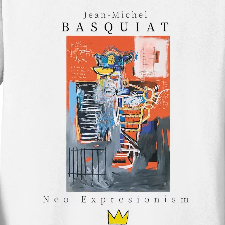 Urban Streetwear Graphics Basquiat Art Abstract Kids Long Sleeve Shirt