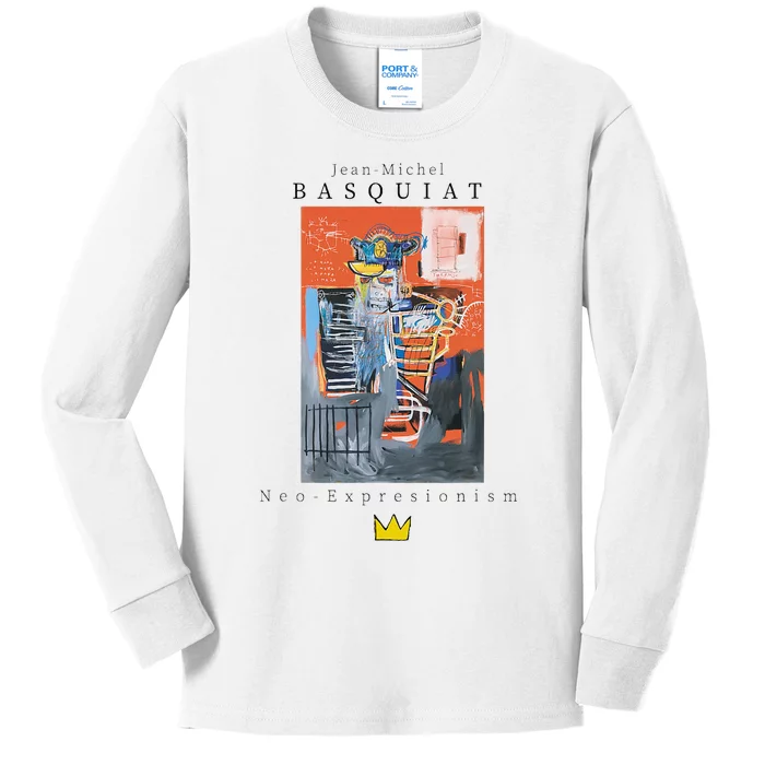 Urban Streetwear Graphics Basquiat Art Abstract Kids Long Sleeve Shirt