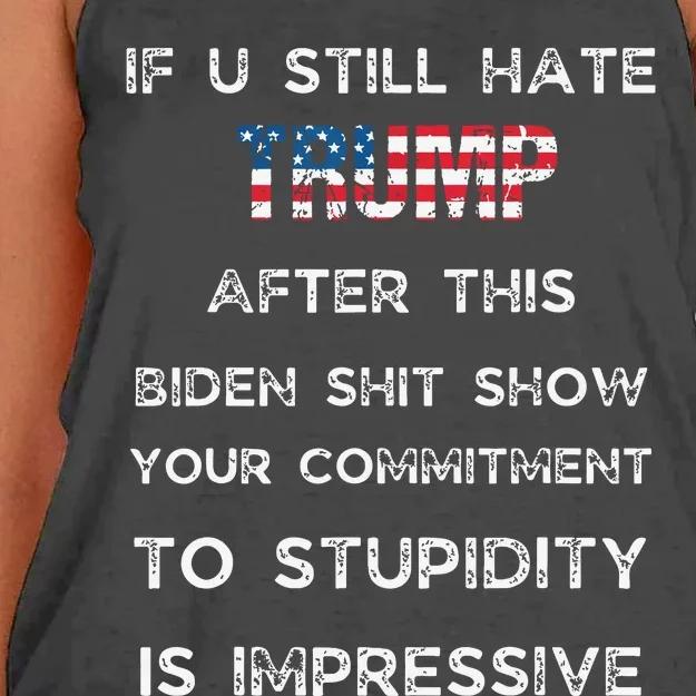 U Still Hate Trump After This Biden Women's Knotted Racerback Tank