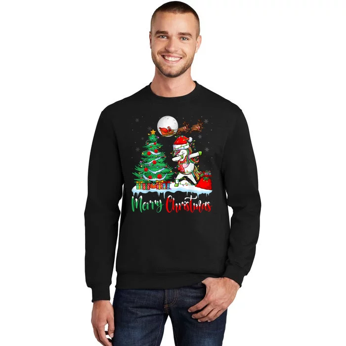 Unicorn Santa Hat Christmas Tree Merry Christmas Unicorn Sweatshirt