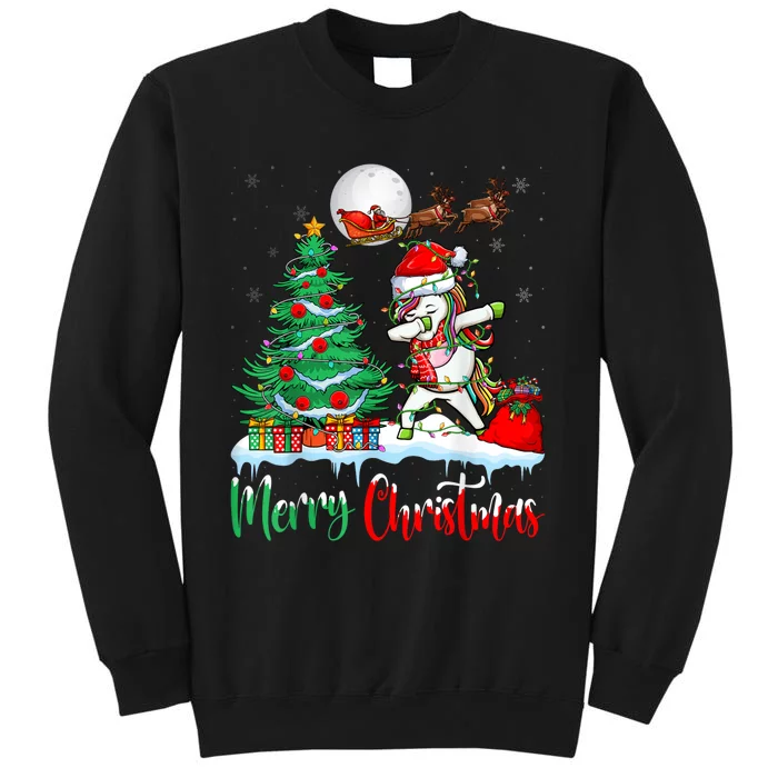 Unicorn Santa Hat Christmas Tree Merry Christmas Unicorn Sweatshirt