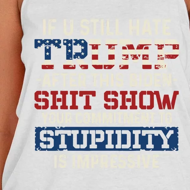 U Still Hate Trump After This Biden Women's Knotted Racerback Tank