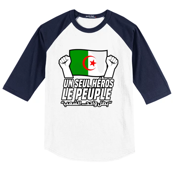 Un Seul HéRos Le Peuple 1st November 1954 Algerian Flag Dz Funny Gift Baseball Sleeve Shirt