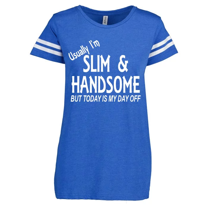 Usually Slim & Handsome Novelty Enza Ladies Jersey Football T-Shirt