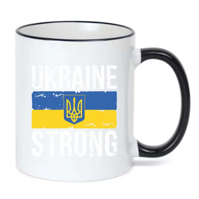 Ukraine Strong I Stand With Ukraine Flag Outfit Gift Black Color Changing Mug