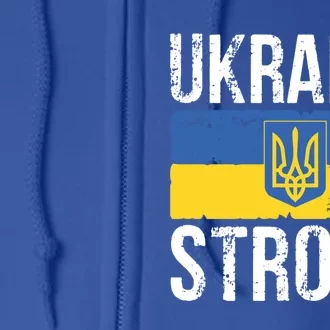 Ukraine Strong I Stand With Ukraine Flag Outfit Gift Full Zip Hoodie