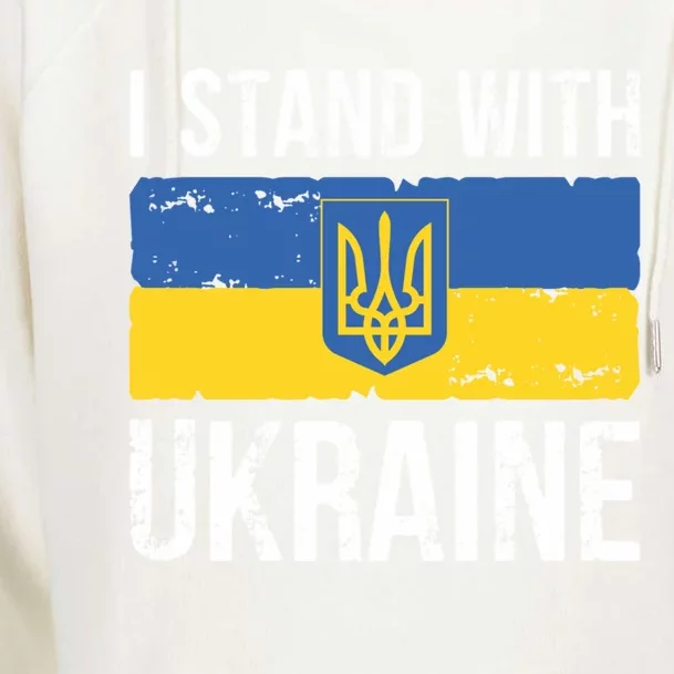 Ukrainians Support I Stand With Ukraine Flag Tees Cool Gift Womens Funnel Neck Pullover Hood