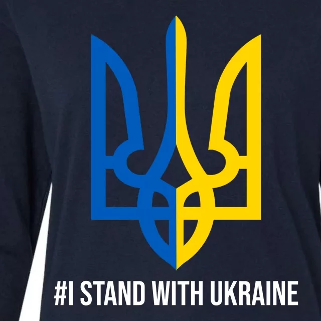 Ukraine Strong I Stand With Ukraine Womens Cotton Relaxed Long Sleeve T-Shirt