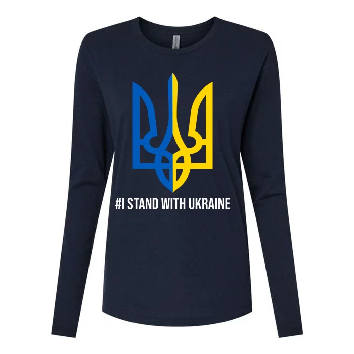 Ukraine Strong I Stand With Ukraine Womens Cotton Relaxed Long Sleeve T-Shirt