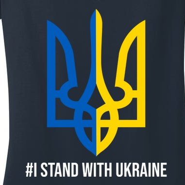 Ukraine Strong I Stand With Ukraine Women's V-Neck T-Shirt