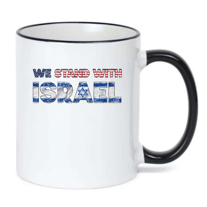 Usa Support Israel We Stand With Israel Idf American Flag Black Color Changing Mug