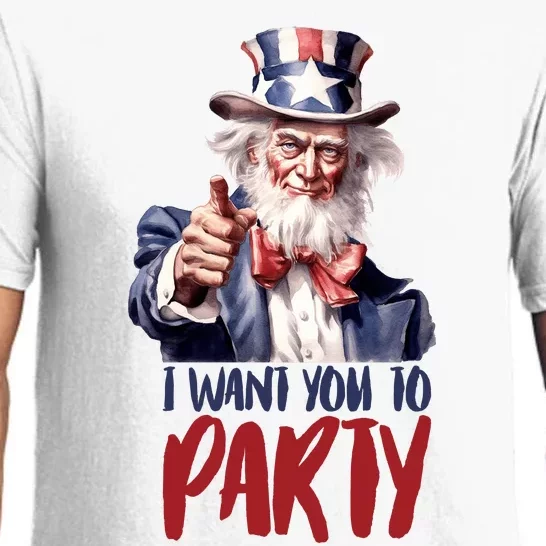 Uncle Sam I Want You To Party Pajama Set