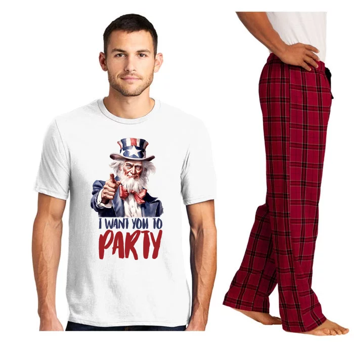 Uncle Sam I Want You To Party Pajama Set