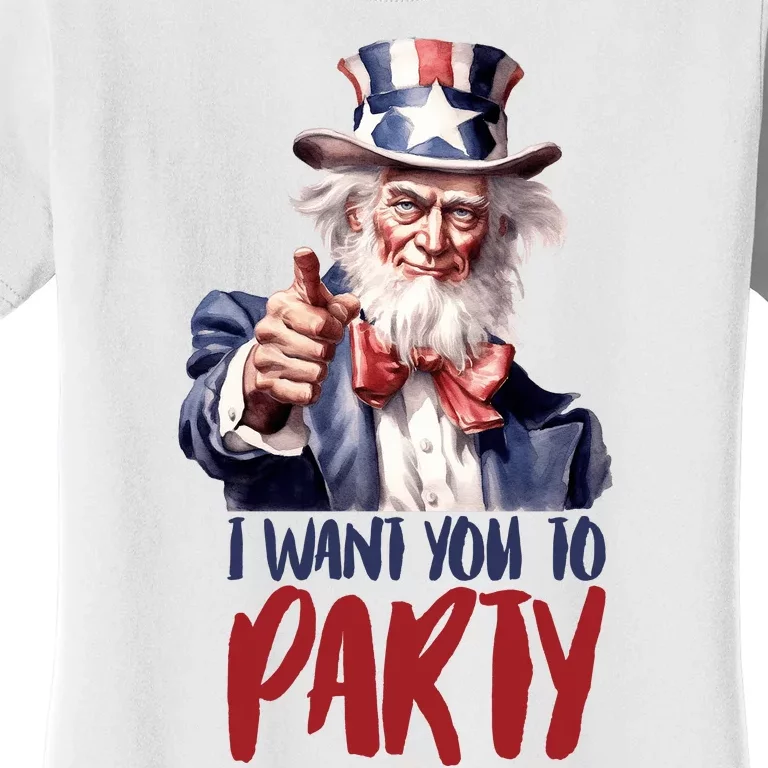 Uncle Sam I Want You To Party Women's T-Shirt