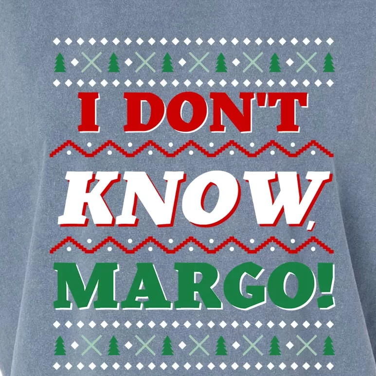 Ugly Sweater I Don't Know Margo Funny Christmas Garment-Dyed Women's Muscle Tee