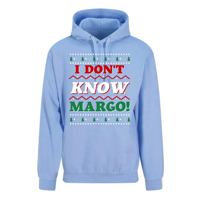 Ugly Sweater I Don't Know Margo Funny Christmas Unisex Surf Hoodie