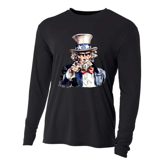 Uncle Sam I Want You Cooling Performance Long Sleeve Crew