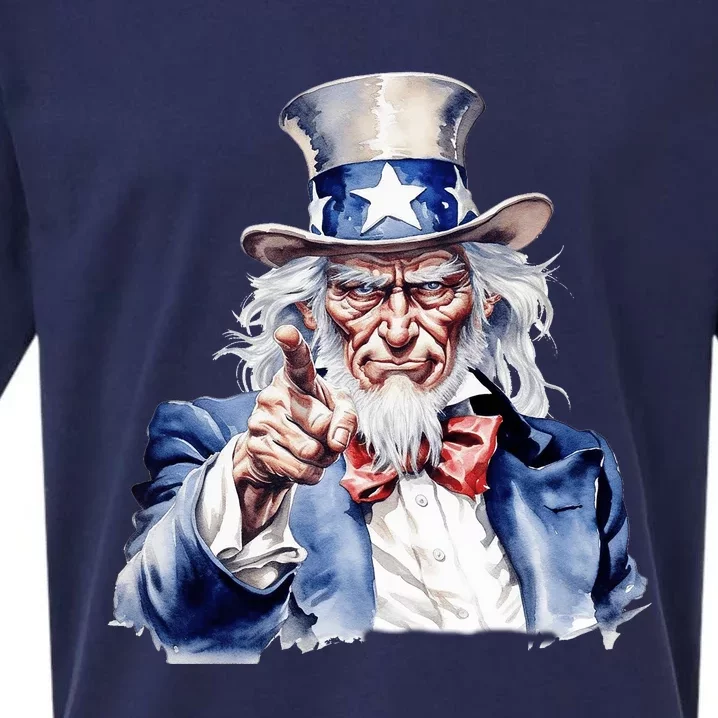 Uncle Sam I Want You | Uncle Sam Day Sueded Cloud Jersey T-Shirt