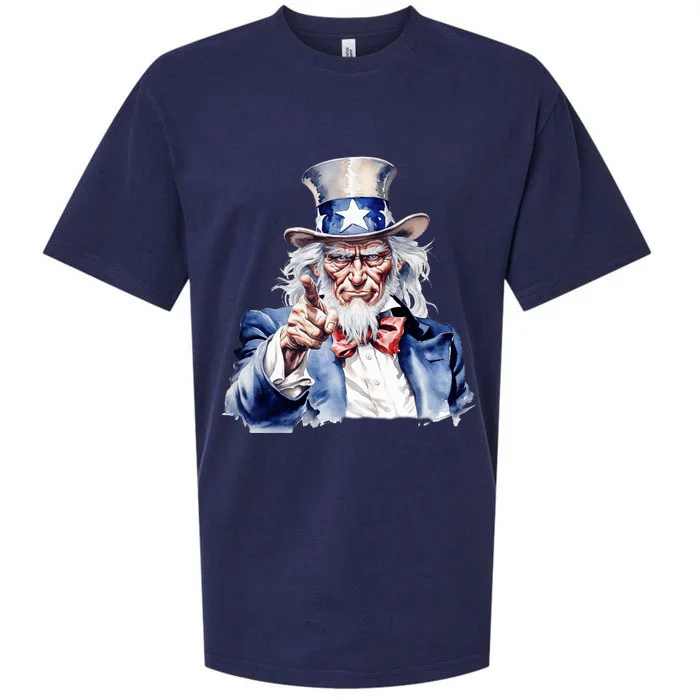 Uncle Sam I Want You | Uncle Sam Day Sueded Cloud Jersey T-Shirt