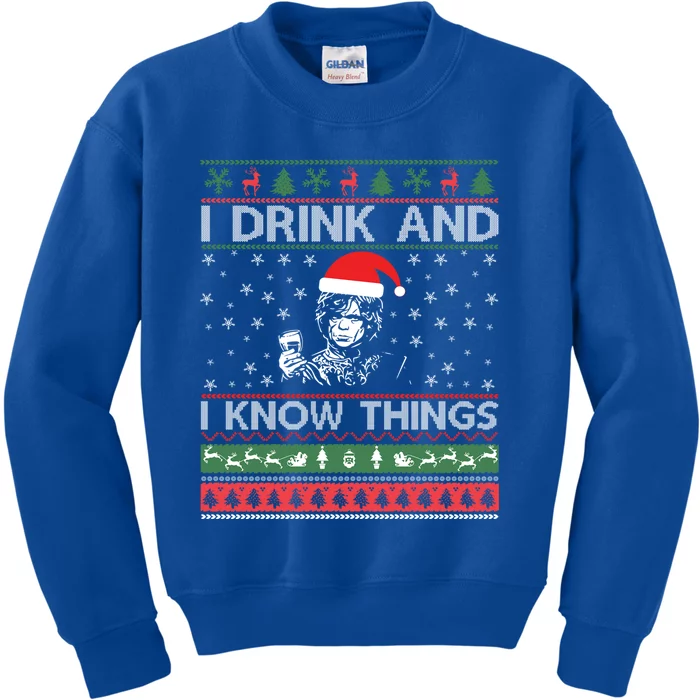 Ugly Sweater I And I Know Things Funny Gift Kids Sweatshirt