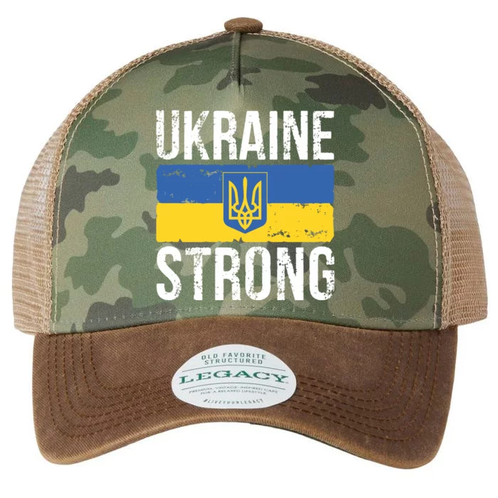 Ukraine Strong I Stand With Ukraine Flag Outfit Gift Legacy Tie Dye Trucker Hat