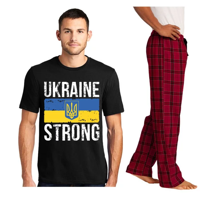 Ukraine Strong I Stand With Ukraine Flag Outfit Gift Pajama Set