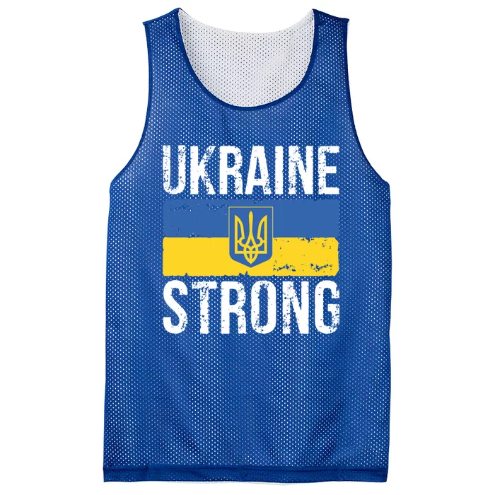 Ukraine Strong I Stand With Ukraine Flag Outfit Gift Mesh Reversible Basketball Jersey Tank