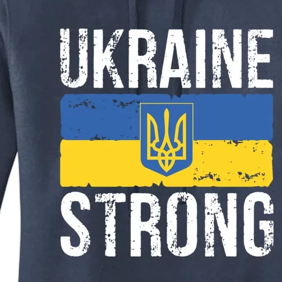 Ukraine Strong I Stand With Ukraine Flag Outfit Gift Women's Pullover Hoodie