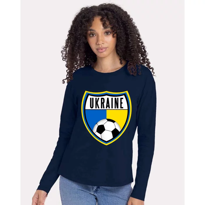 Ukraine Soccer Jersey Ukrainian Flag Womens Cotton Relaxed Long Sleeve T-Shirt