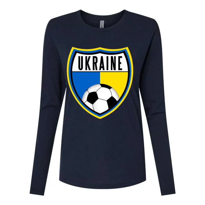 Ukraine Soccer Jersey Ukrainian Flag Womens Cotton Relaxed Long Sleeve T-Shirt