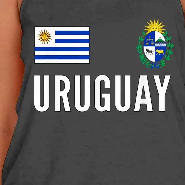 Uruguay Soccer Jersey Football Fan Support Women's Knotted Racerback Tank