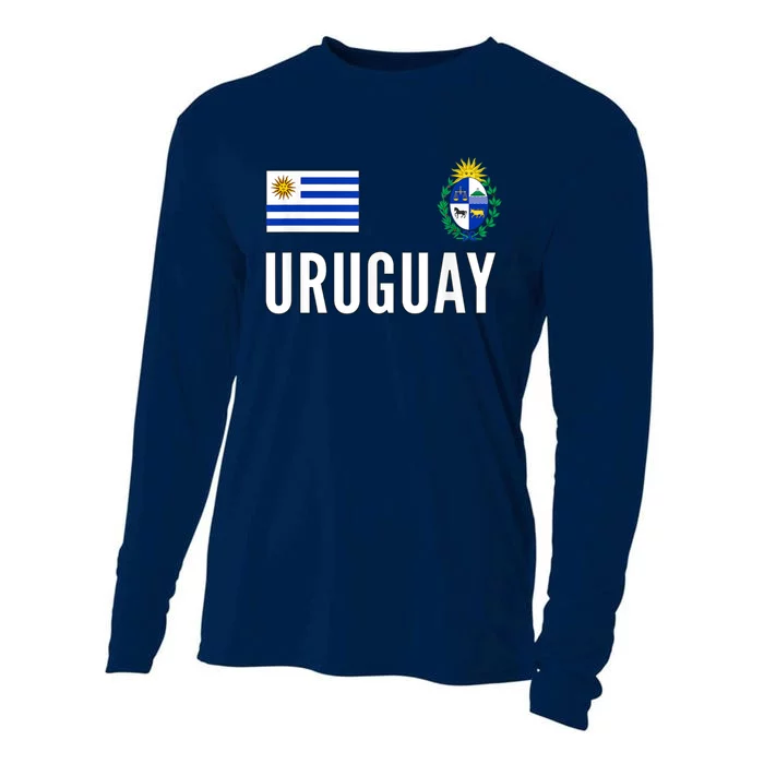 Uruguay Soccer Jersey Football Fan Support Cooling Performance Long Sleeve Crew