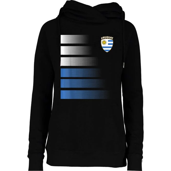 Uruguayan Soccer Jersey Uruguay Football Uruguay Flag Womens Funnel Neck Pullover Hood