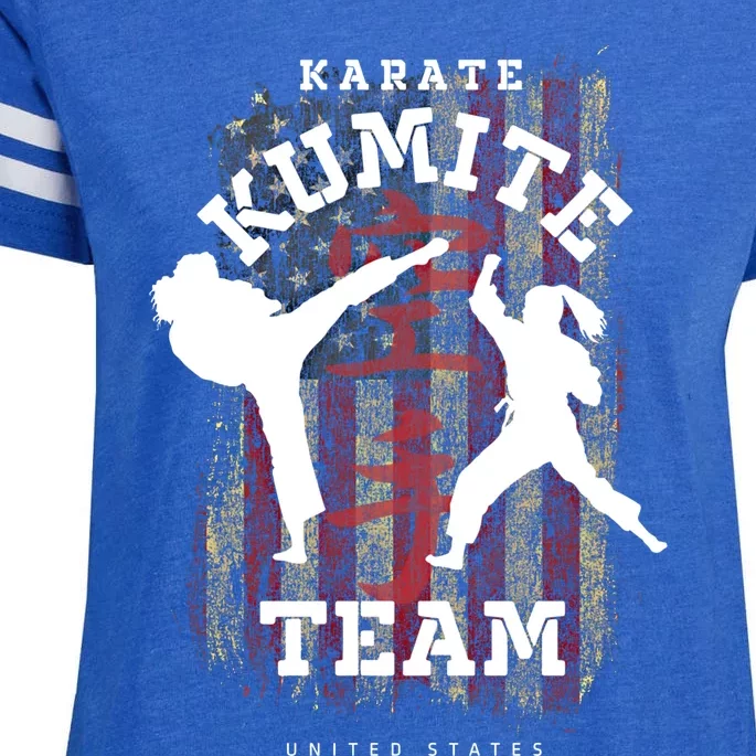 United States Karate Kumite Martial Arts Karate Cool Gift Enza Ladies Jersey Football T-Shirt