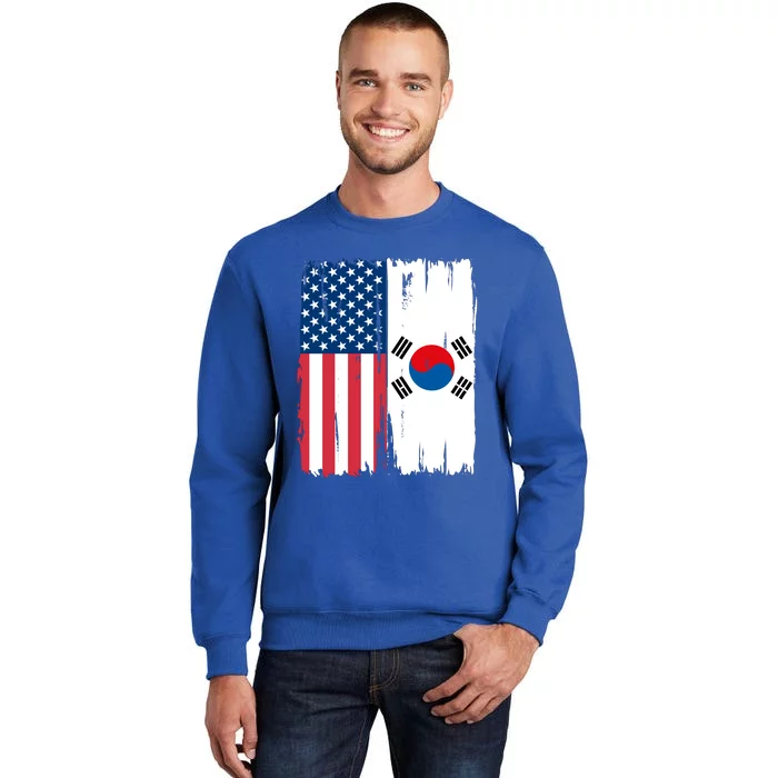 Usa South Korean Flag Meaningful Gift Tall Sweatshirt