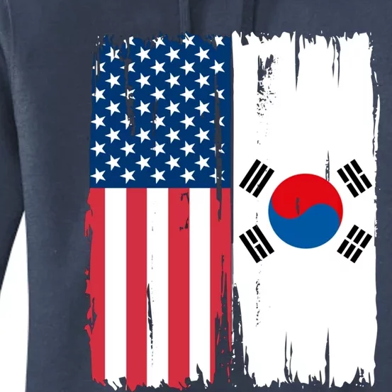 Usa South Korean Flag Meaningful Gift Women's Pullover Hoodie