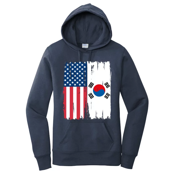 Usa South Korean Flag Meaningful Gift Women's Pullover Hoodie