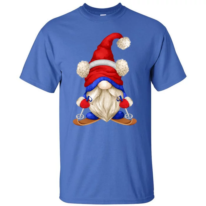 Unique Ski Lover Winter Gnome Graphic And Ski Dad Meaningful Gift Tall T-Shirt