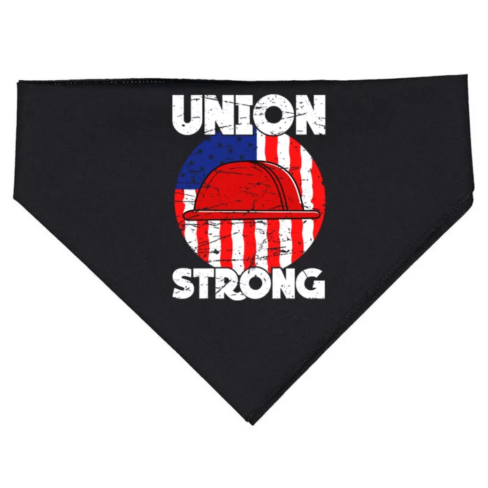 Union Strong Labor Day Graphic USA-Made Doggie Bandana