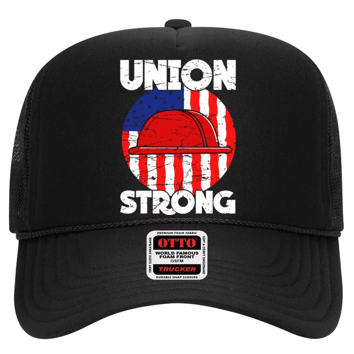 Union Strong Labor Day Graphic High Crown Mesh Trucker Hat