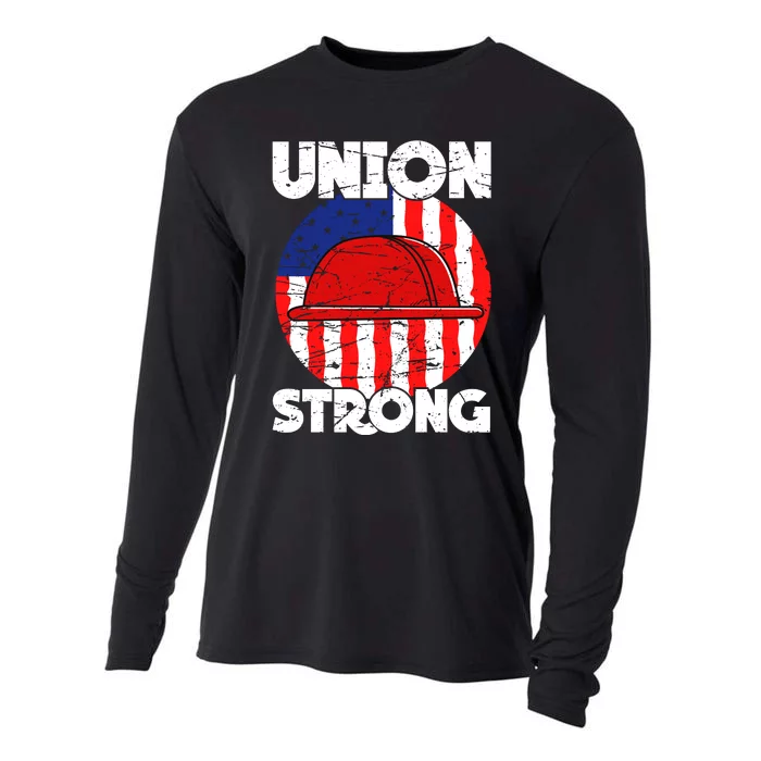 Union Strong Labor Day Graphic Cooling Performance Long Sleeve Crew