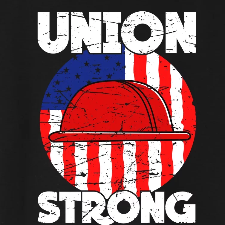 Union Strong Labor Day Graphic Women's Crop Top Tee